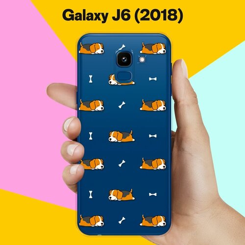 Силиконовый чехол Бигли спят на Samsung Galaxy J6 (2018) силиконовый чехол на samsung galaxy j7 2016 бигли спят для самсунг галакси джей 7 2016