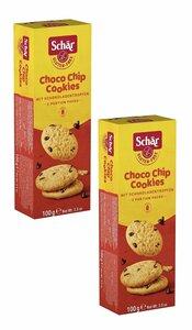 Печенье "Choco Chip Cookies" 2 шт по 100 г с кусочками шоколада Dr. Schar
