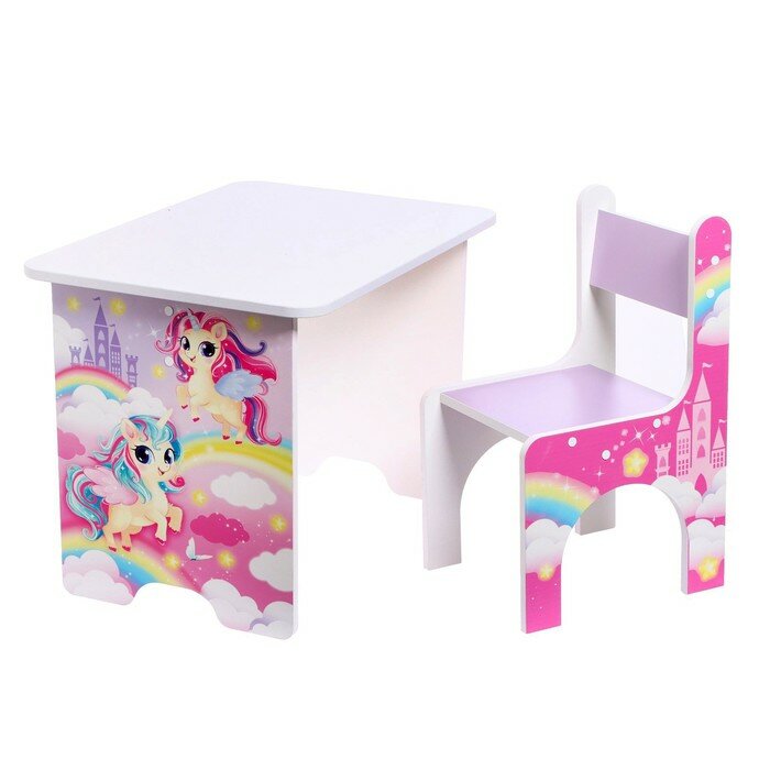 Комплект детской мебели ZABIAKA "Пони", стол и стул