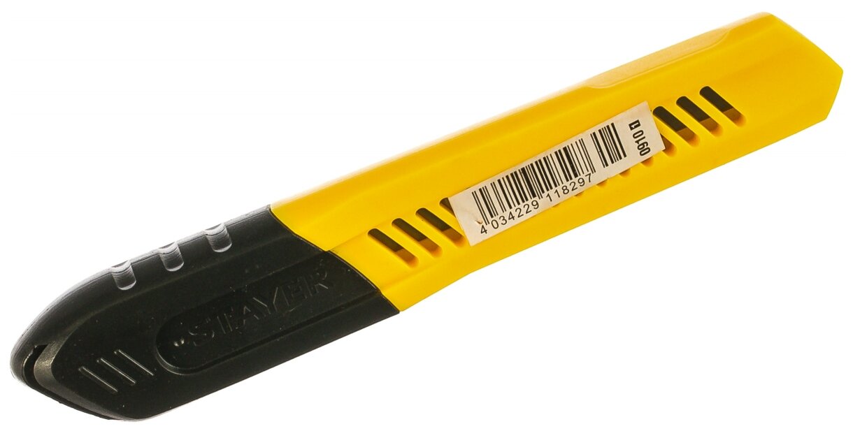 STAYER QUICK-18, сегмент. лезвия 18 мм, Нож из АБС пластика (0910) - фотография № 2