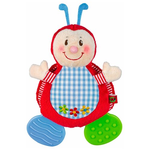 Прорезыватель-погремушка Spiegelburg Baby Gluck Божья коровка красныйсиний 2340₽