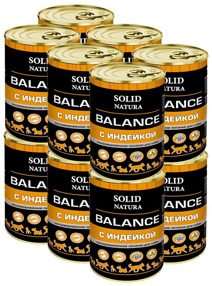 Влажный корм для собак Solid Natura Balance индейка