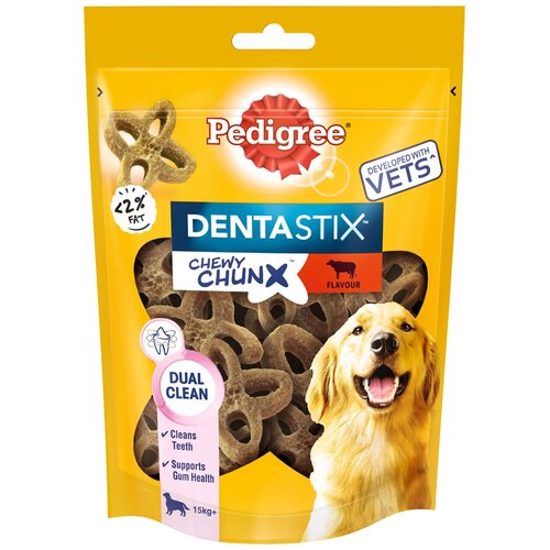 Лакомство для собак Pedigree Denta Stix Жевательные кусочки для средних и крупных пород говядина, 68 г