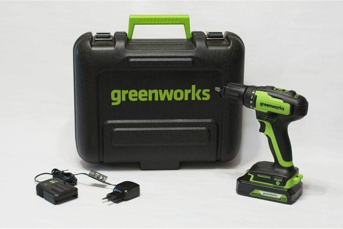 Аккумуляторная дрель-шуруповерт GreenWorks GD24DD35K2 3704007UA - фотография № 8