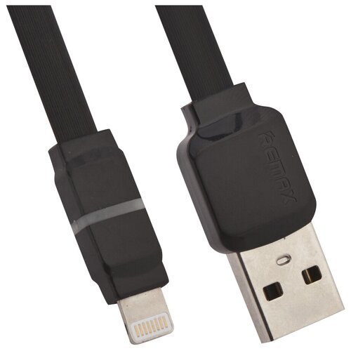 Кабель Remax Breathe USB - Apple Lightning (RC-029i), 1 м, 1 шт., черный кабель remax breathe usb apple lightning rc 029i розовый