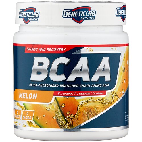 Аминокислотный комплекс Geneticlab Nutrition BCAA 2:1:1, дыня, 250 гр. bcaa geneticlab nutrition bcaa pro дыня 250 гр