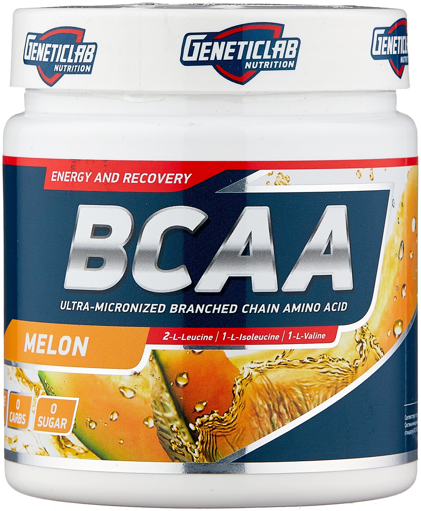 Аминокислоты BCAA (БЦАА) Geneticlab Nutrition BCAA 2:1:1 (250 г) Дыня