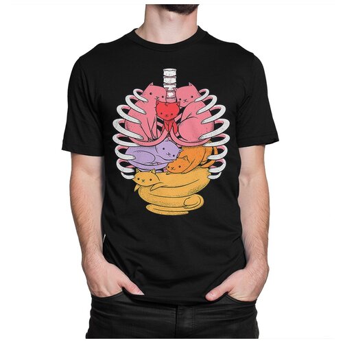 фото Футболка dream shirts кошачья анатомия мужская xs черная