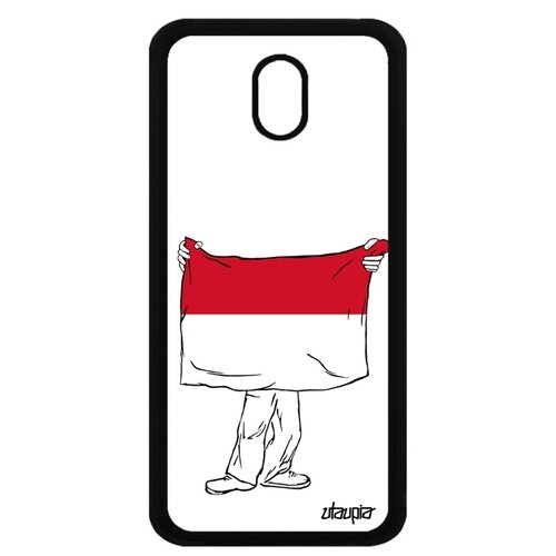 фото Чехол на мобильный samsung galaxy j3 2017, "флаг монако с руками" путешествие страна utaupia