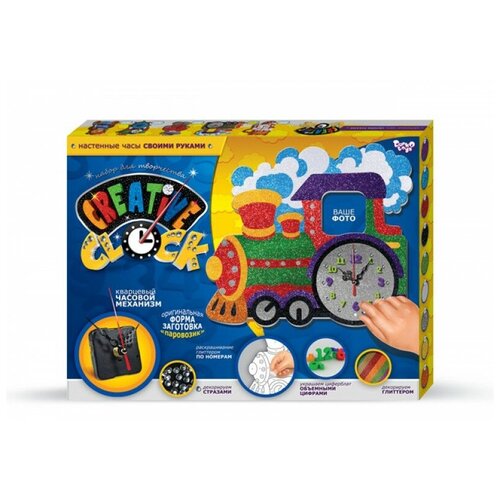 фото Danko toys набор для творчества часы creative clock паровозик (cc-01-02)