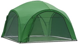 Шатер Green Glade 1264, со стенками и москитной сеткой, 4 х 4 х 2.65 м зеленый