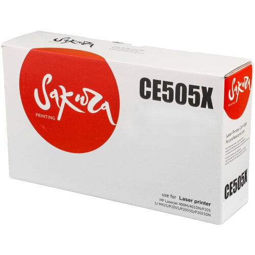 Картридж Sakura CE505X, 6500 стр, черный картридж sakura printing ce505x p