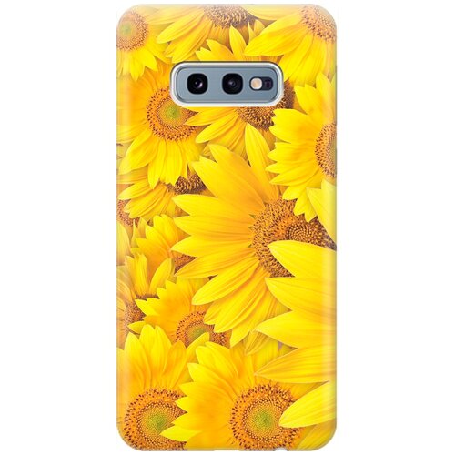 фото Силиконовый чехол на samsung galaxy s10e / самсунг с10е с принтом "море подсолнухов" gosso