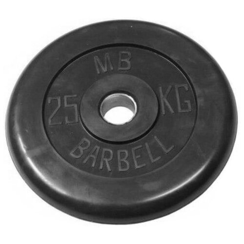 фото Диск mb-pltb26-25, 26 мм, 25 кг, обрезиненный mb barbell