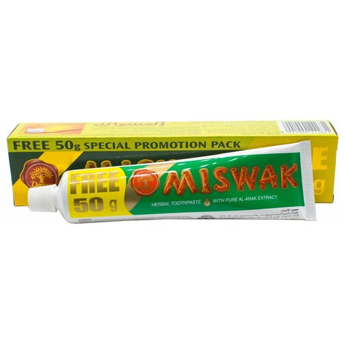 Зубная паста Dabur Meswak, 170 мл, желтый зубная паста dabur meswak gold 170 мл