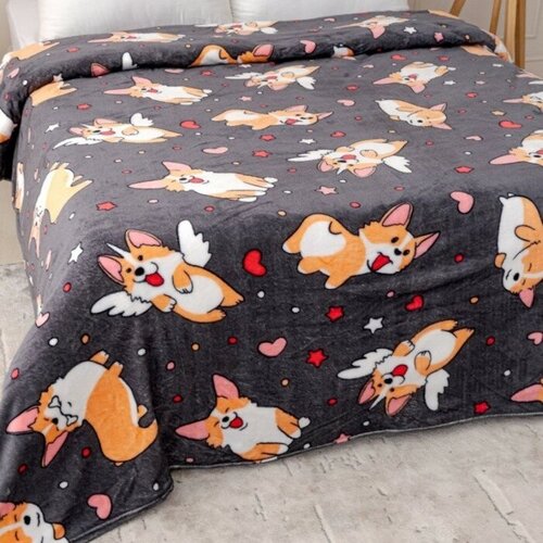 Плед Павлинка FREEDom Корги 100х150см аэрософт 190 гм полиэстер 100 854₽