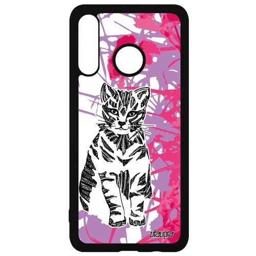 фото Чехол на телефон p30 lite, "кот" дикий пушистый utaupia