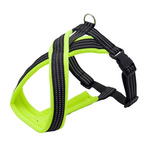 Х-образная шлейка Каскад Premium для собак с мягкой подкладкой ширина 25мм обхват груди 60 - 70см, зеленый
