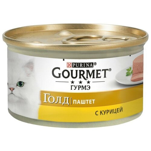 Purina Gourmet Gold Консервированный корм для кошек, паштет с курицей, 12 x 85 г