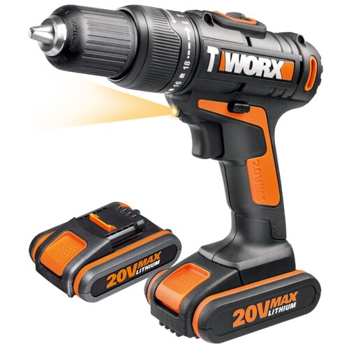 фото Аккумуляторная ударная дрель-шуруповерт worx wx371.3 1.5ач х2 сумка