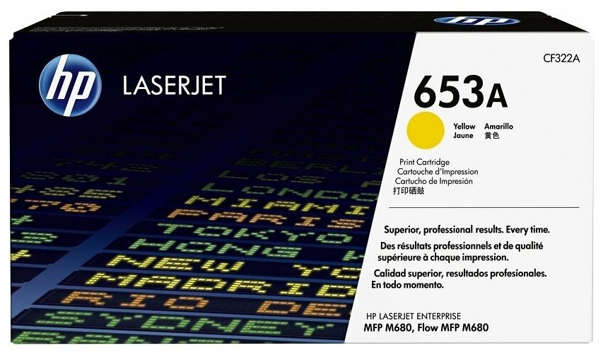 Тонер Картридж HP 653A CF322A желтый для HP CLJ Ent M651n/M651dn/M651xh/M680dn/M680f (16000стр.) CF322A