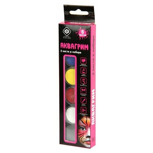 фото Набор красок фабрика фантазий 56921 аквагрим, 6 цветов
