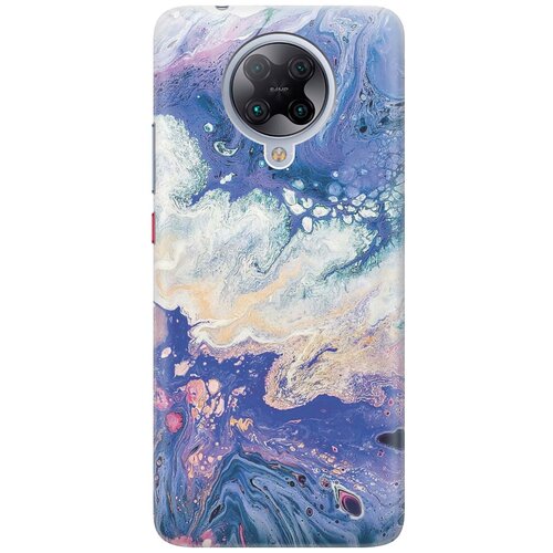 фото Cиликоновый чехол на xiaomi redmi k30 pro / poco f2 pro / сяоми редми к30 про / поко ф2 про с принтом "фиолетовый мрамор" gosso