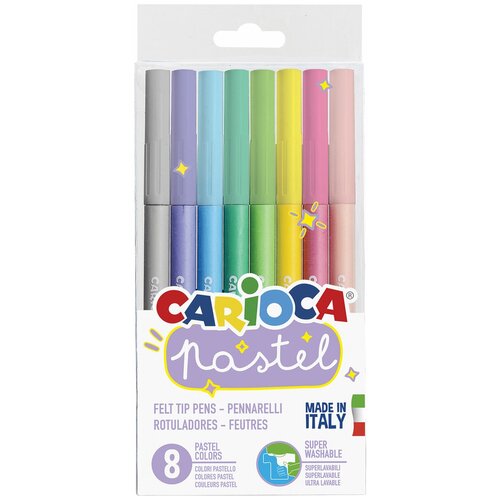 Carioca Набор фломастеров Pastel (43032), разноцветный, 8 шт. carioca набор фломастеров perfume 42988 разноцветный 8 шт