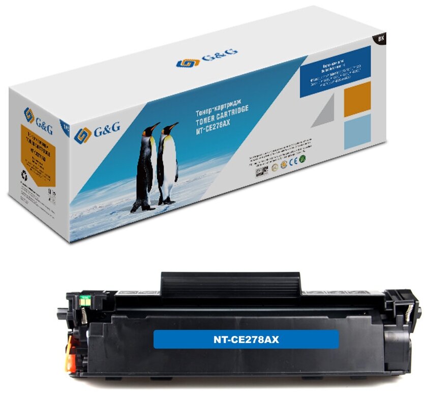 Картридж лазерный GG GG-CE278AX черный 3000стр. для HP LJ Pro P1560P1566P1606dnM1536dnf MFP