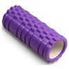 IN077 Ролик массажный для йоги INDIGO PVC Фиолетовый 33*14 см - изображение