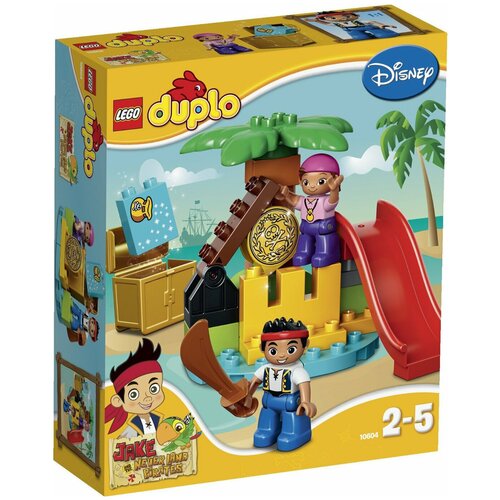 lego duplo 10906 тропический остров 73 дет LEGO DUPLO 10604 Джейк и пиратский остров сокровищ в Неверляндии, 25 дет.