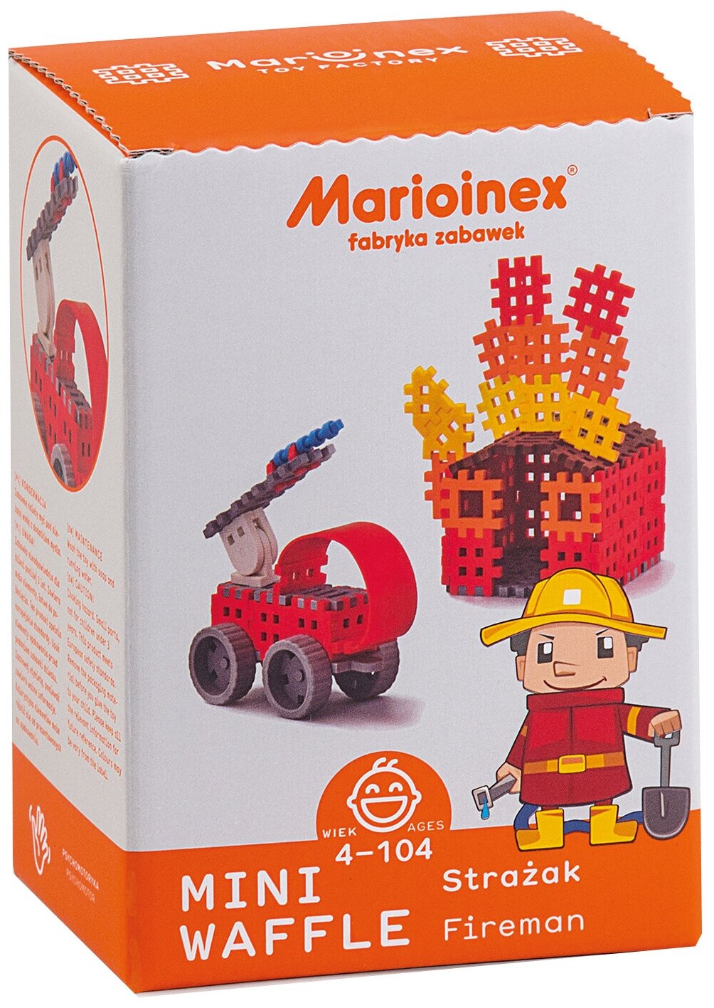 Конструктор Marioinex "Мини вафли —Пожарник"(средний) – 68 элементов