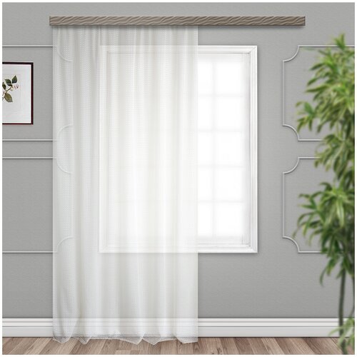 фото Штора тюль жаккард "ретро" молочный 150*275 witerra