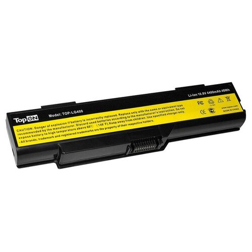 фото Аккумулятор для ноутбука lenovo 3000 c460, c465, c510, g400, g410 series. 10.8v 4400mah 48wh. pn: 121ss080c, bahl00l6s topon