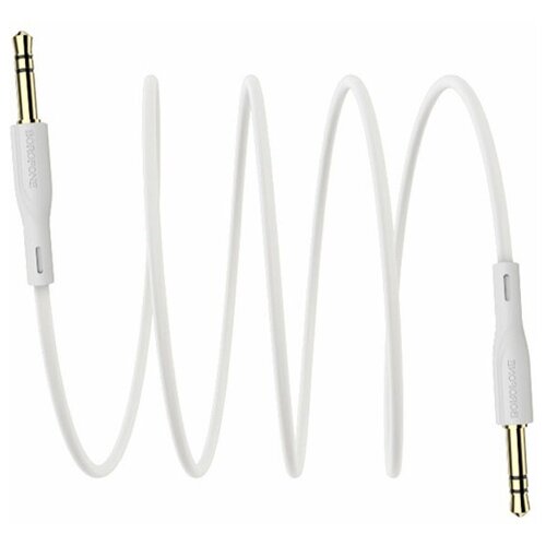 Аудио кабель AUX Borofone BL1 Audiolink (Белый) кабель bc aux 3 5 мм jack 3 5 мм jack черный 1 шт