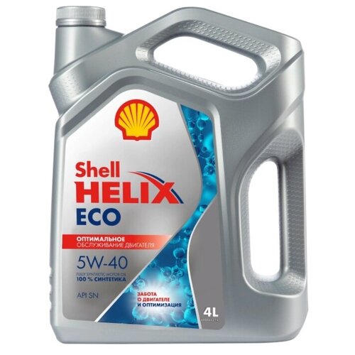 фото Синтетическое моторное масло shell helix eco 5w-40 4 л