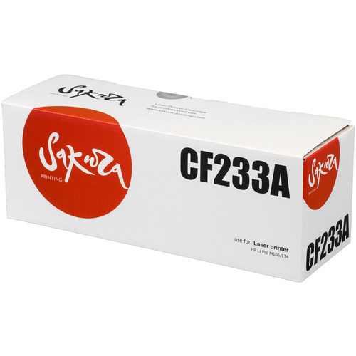Картридж SAKURA CF233A (33A) чёрный для HP LaserJet Ultra M106w/MFP M134a/MFP M134fn (2.6К) (SACF233A)