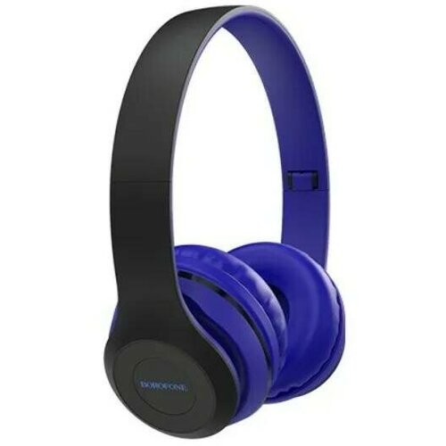 Беспроводные наушники BOROFONE BO4 Charming Rhyme BT 50 35 мм microSD bluetooth накладные синий 151800₽