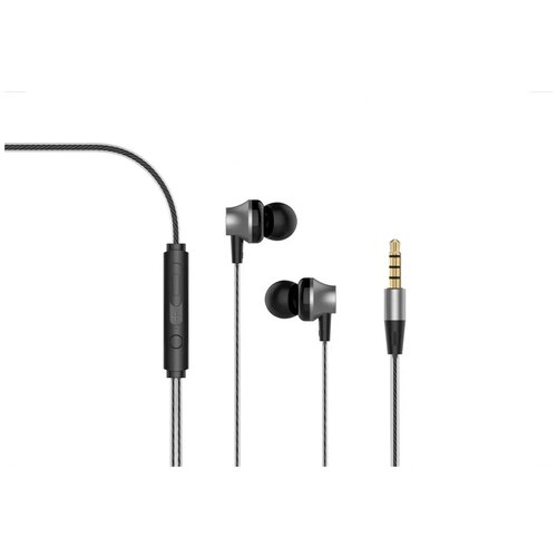Наушники Devia Metal In-ear Wired Earphone, mini jack 3.5 mm, black