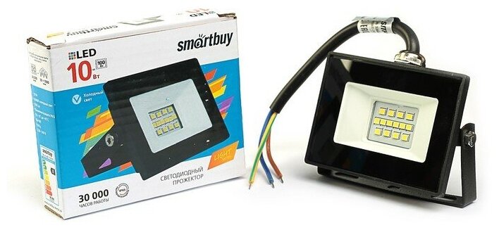 Светодиодный (LED) прожектор FL SMD LIGHT Smartbuy-10W/6500K/IP65 (SBL-FLLight-10-65K) - фотография № 2