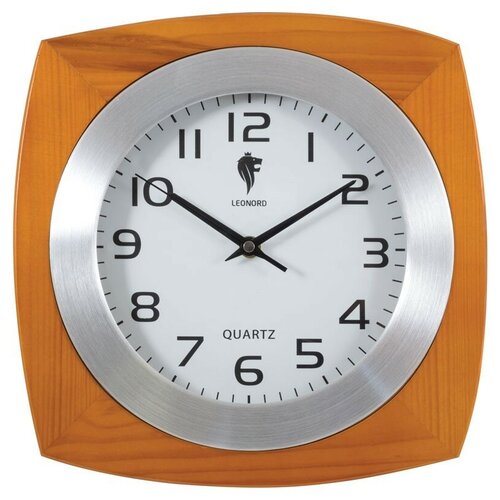 фото Часы настенные кварцевые leonord lc-65 светло-коричневый