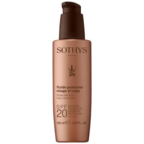 Молочко с SPF20 для лица и тела Protective Fluid Face And Body SPF20 Moderate Protection UVA/UVB 150 мл., Sothys.