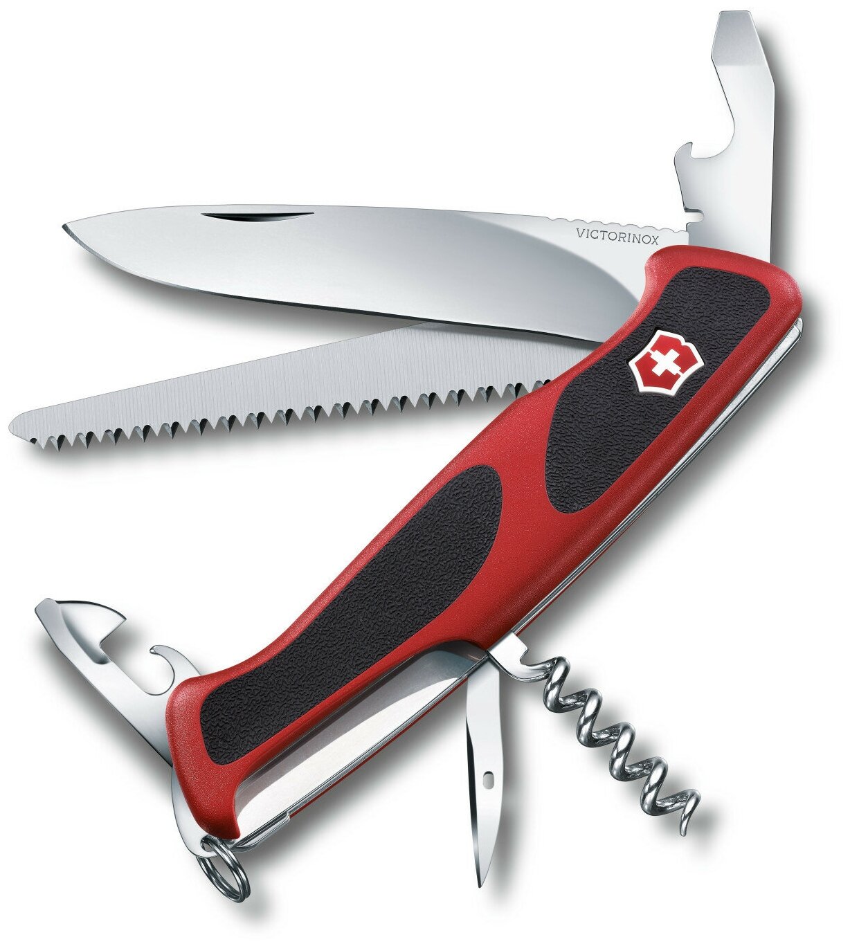 Нож многофункциональный VICTORINOX RangerGrip 55 красный/черный