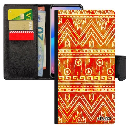 фото Чехол книжка на мобильный galaxy s7 edge, "ацтекские мотивы" декоративный орнамент utaupia