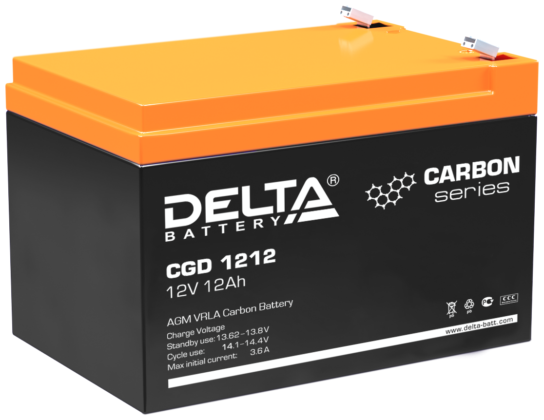 Аккумуляторная батарея DELTA Battery CGD 1212 12В 12 А·ч
