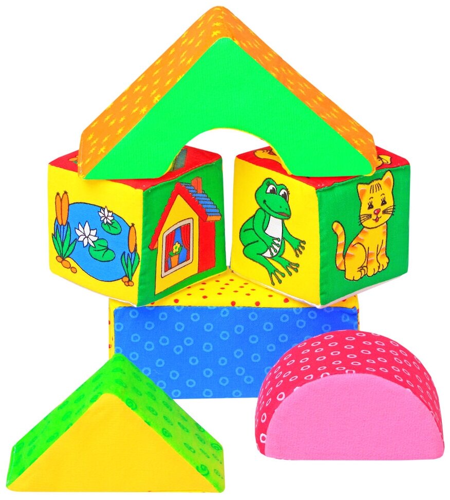 Развивающая игрушка Мякиши Кубики (Домики) - фото №1