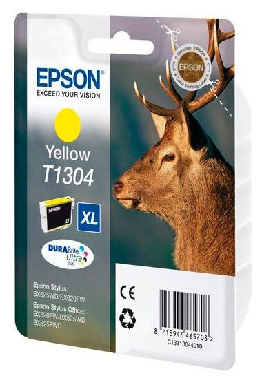 Картридж для струйного принтера EPSON T1304 Yellow (C13T13044012)