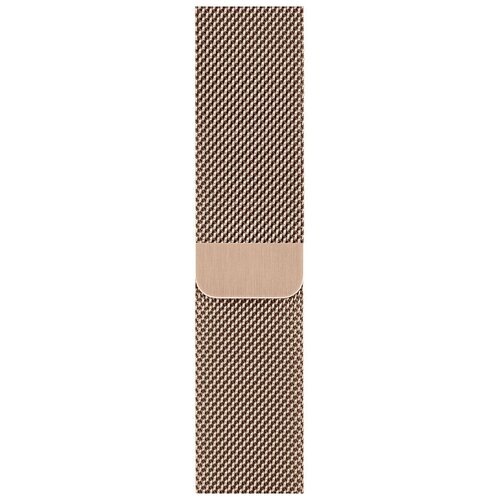 Браслет Gold Stainless Steel Milanese Loop (Миланский сетчатый браслет; золотой) Apple Watch 44mm (42mm; 45mm) MTU72ZM/A браслет apple watch stainless steel milanese loop gold золотой 44mm 42mm 45mm mtu72am a