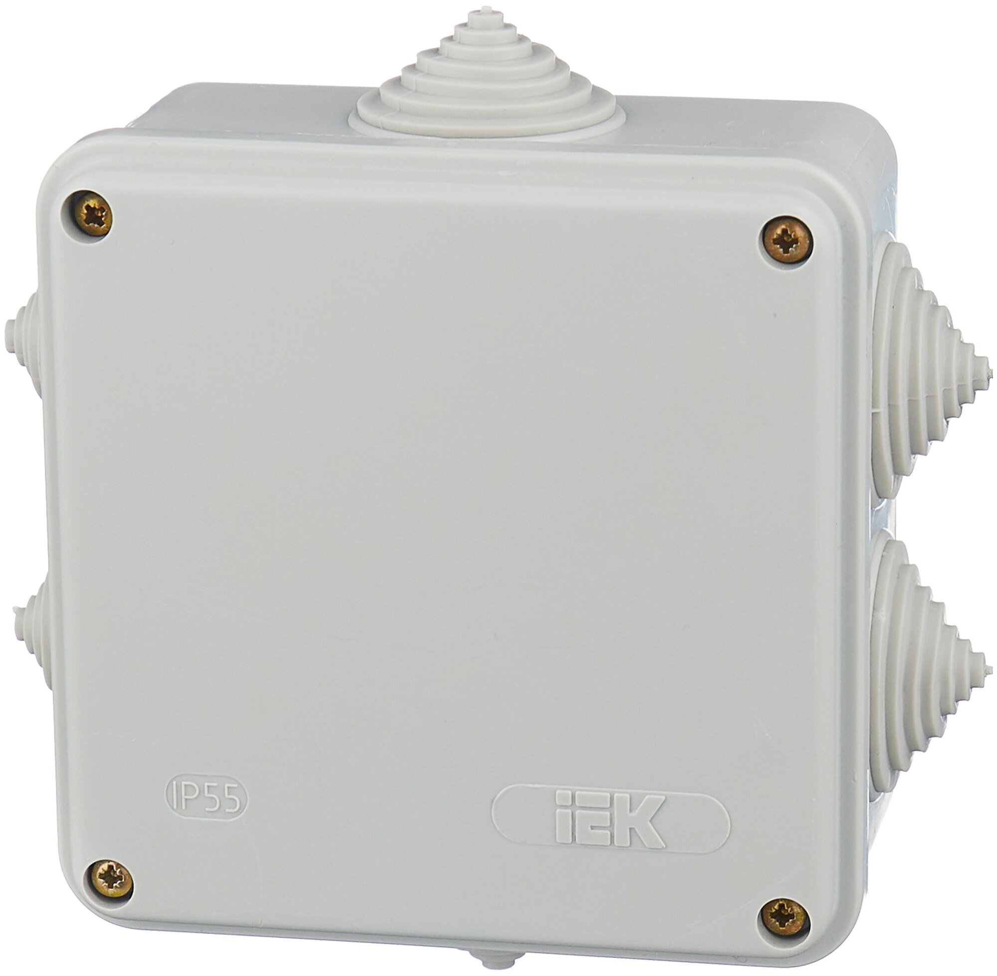 Iek UKO11-100-100-050-K41-55 Коробка КМ41234 распаячная для о п 100х100х50 мм IP55 RAL7035, 6 гермовводов