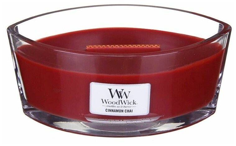 Свеча WoodWick Cinnamon Chai (76104), эллипс красный